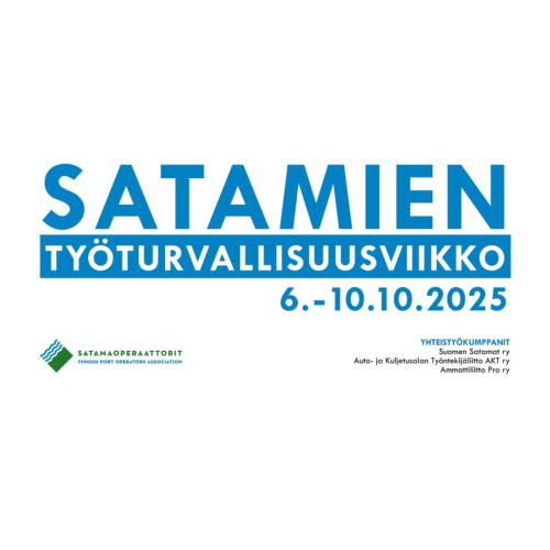 Satamien työturvallisuusviikko 2025 kansikuva logo