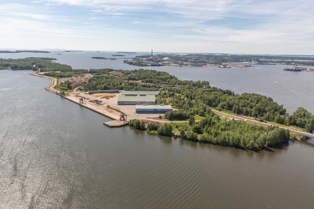 Ilmakuva Hallan satamasta